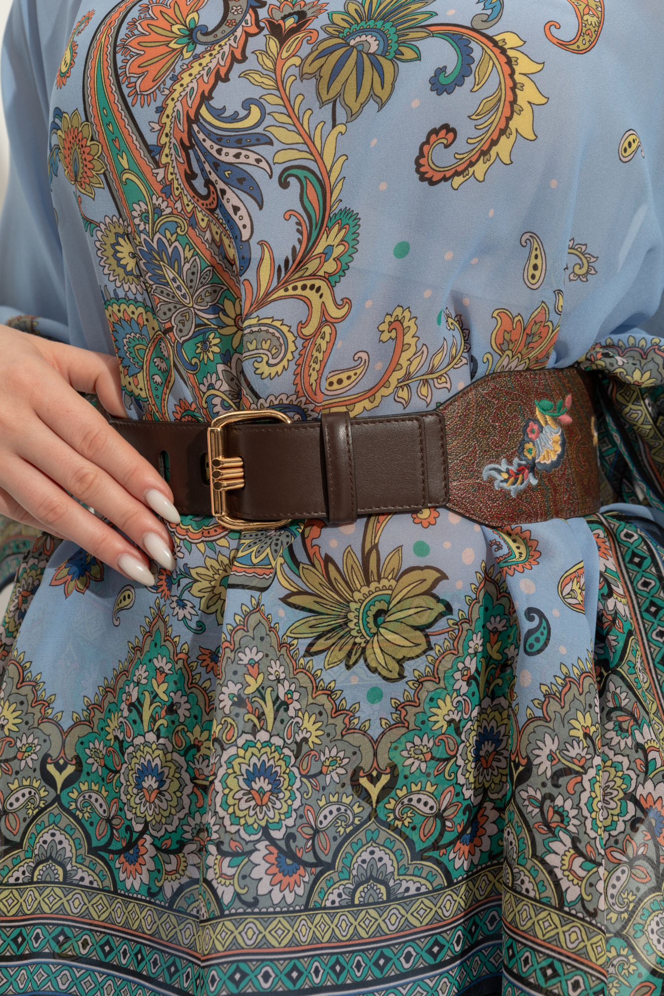 ベルト ETRO Woman Belt Brown WP3B0037AP317 R2723 ETRO Leather belt | NET-A-PORTER